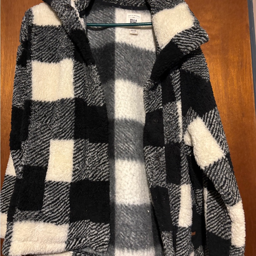Billabong Black and White Checkered Jacket